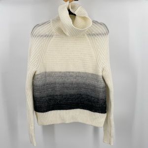 Roxy medium cream striped turtleneck sweater